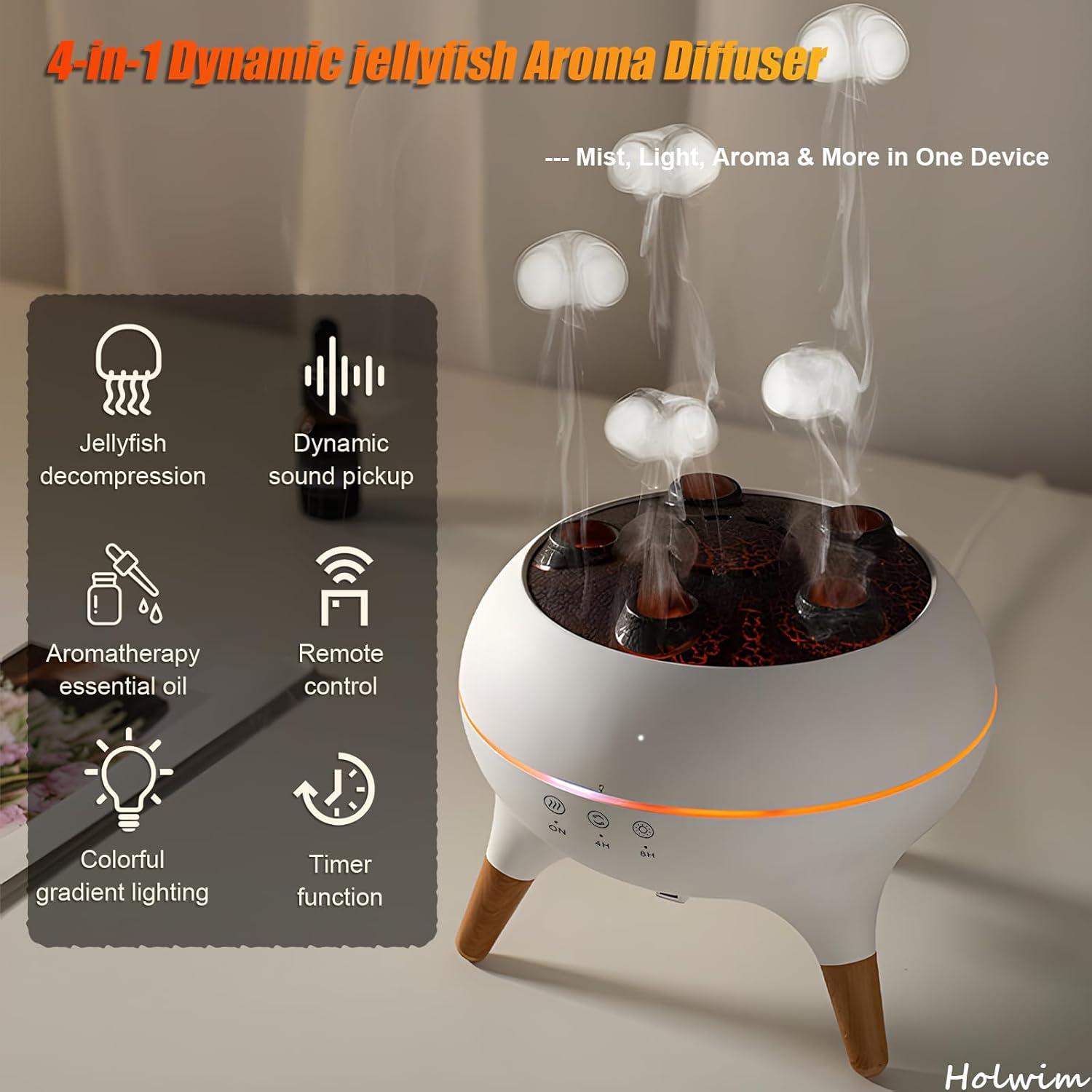 Difusor de Aceite Esencial Holwim V80 250ml Aromaterapia Blanco