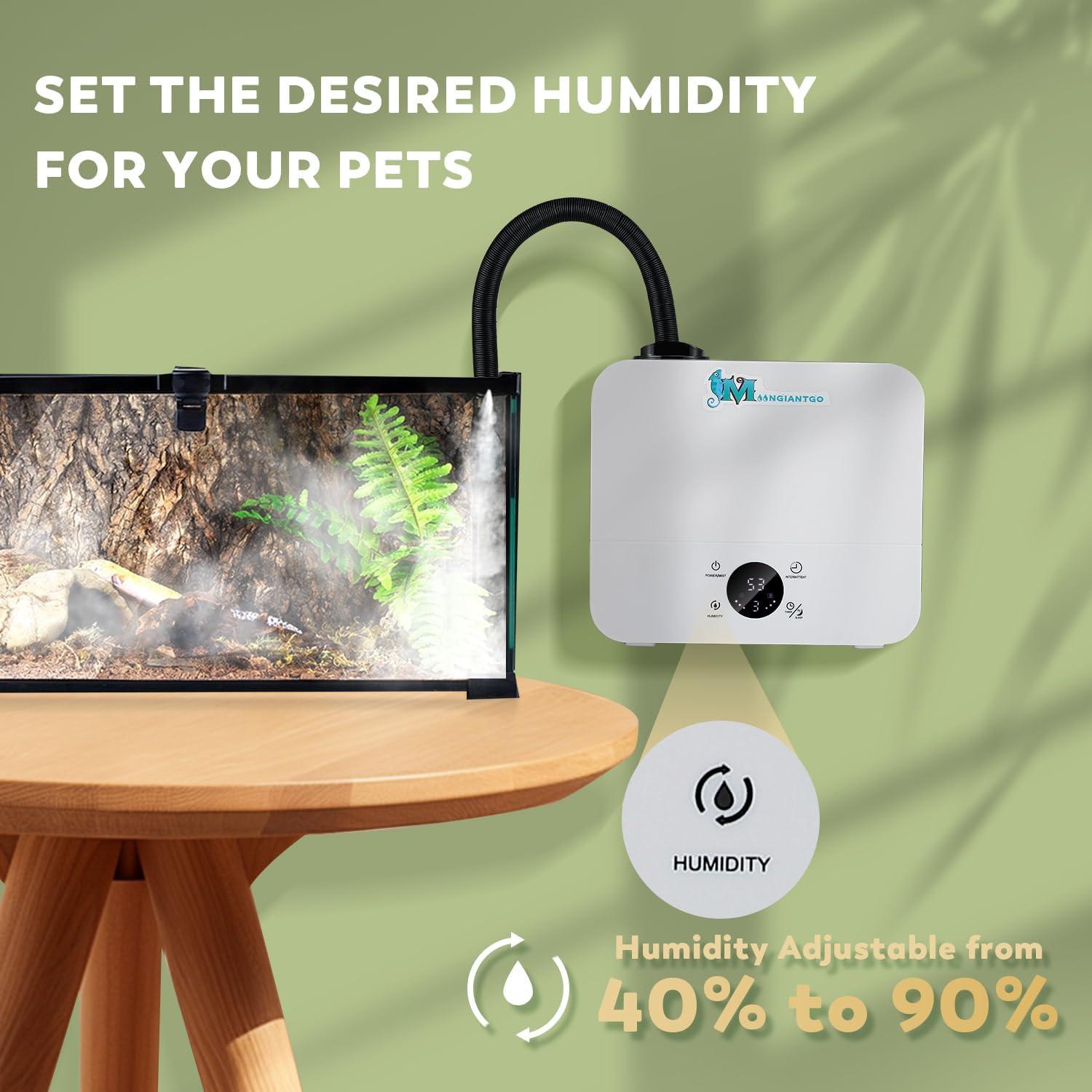 Humidificador de Reptiles Moongiantgo 2.5L con Niebla Ajustable