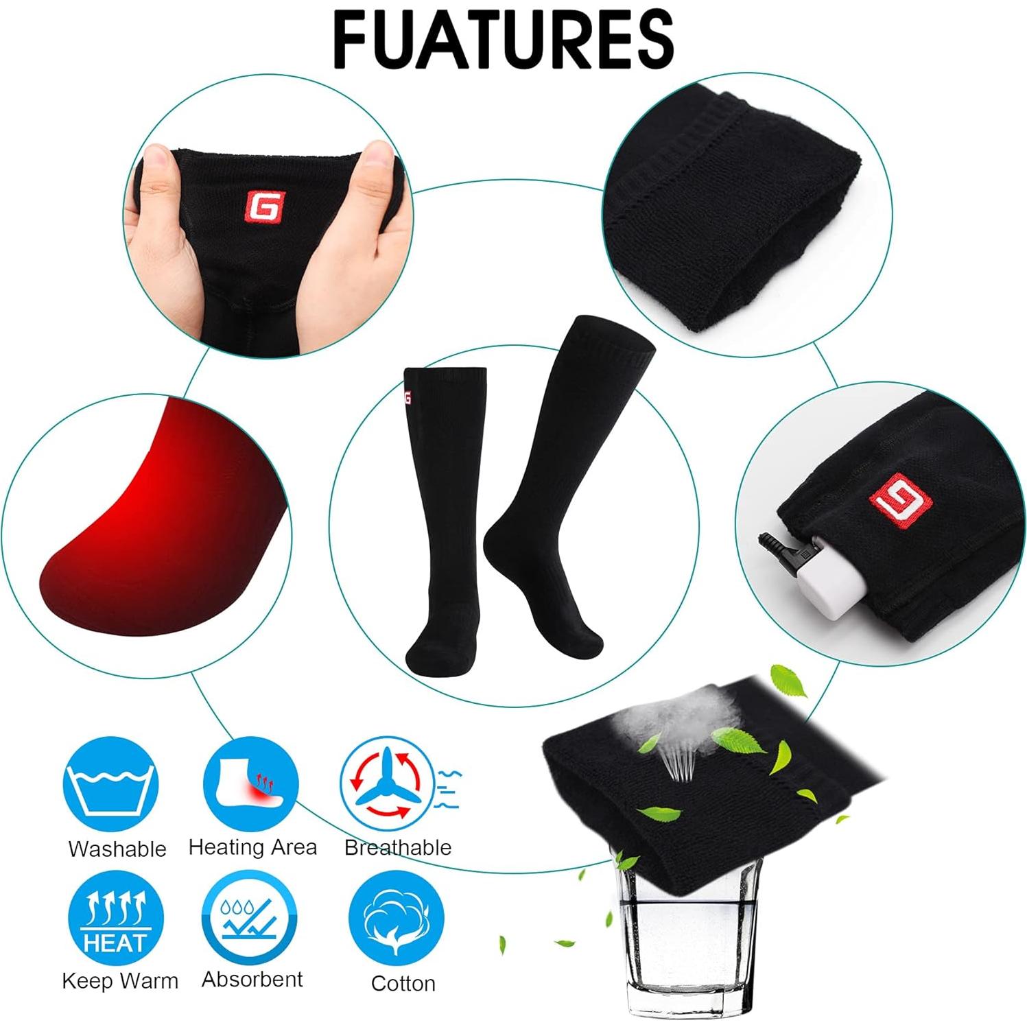 Calcetines Térmicos Calentados Autocastle Unisex Recargables