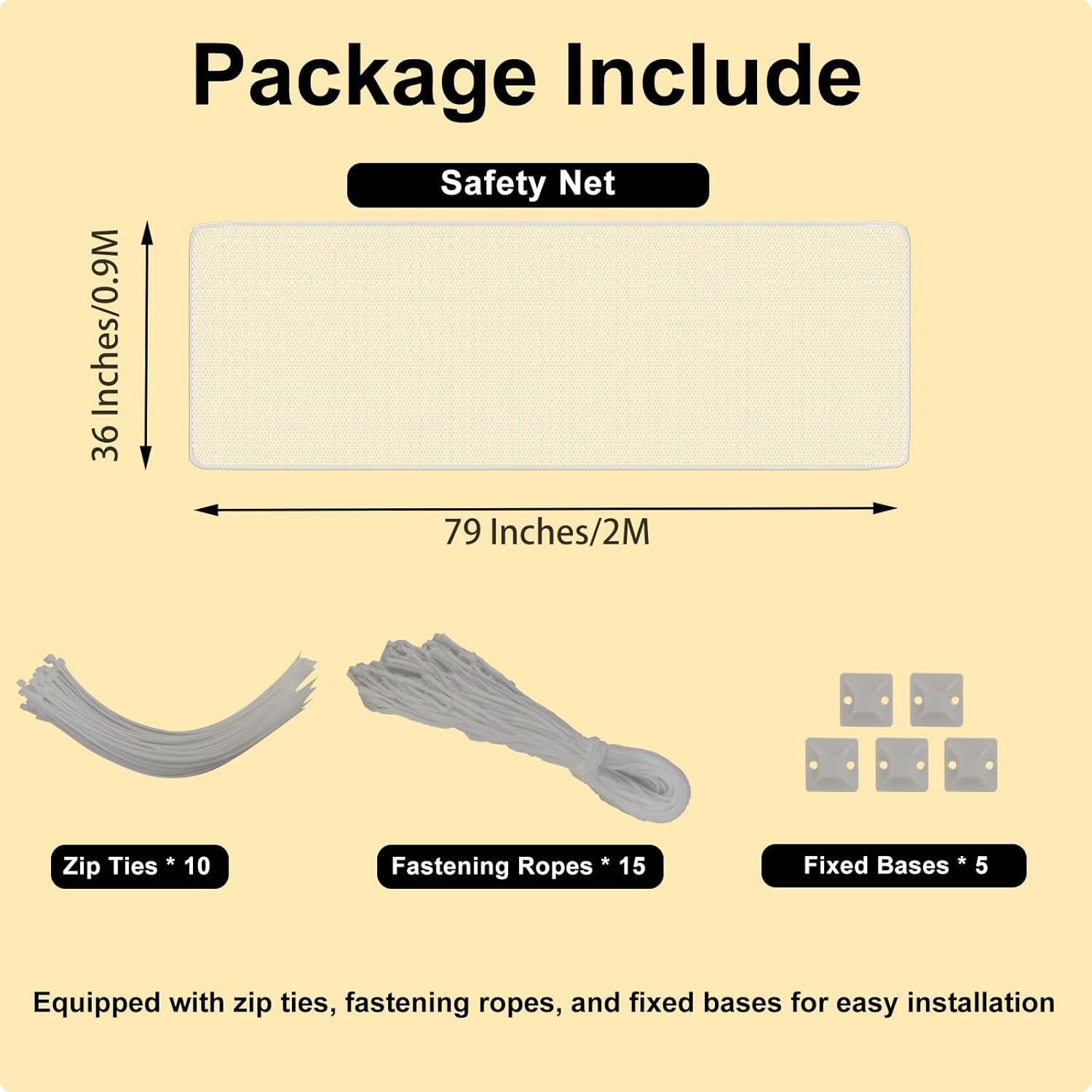Red de Seguridad para Balcón Sunjoy Castle 2m x 0.9m Niños Mascotas