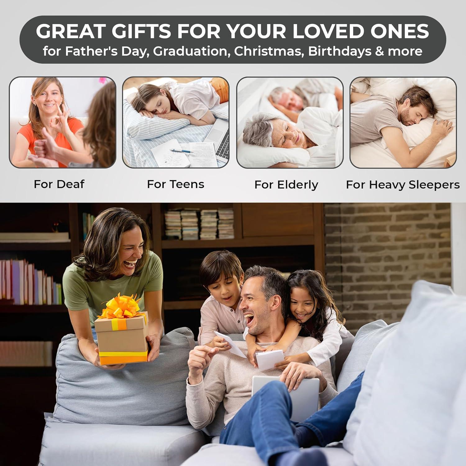 Reloj Despertador Digital Sonic Alert SBJ525SS con Snooze