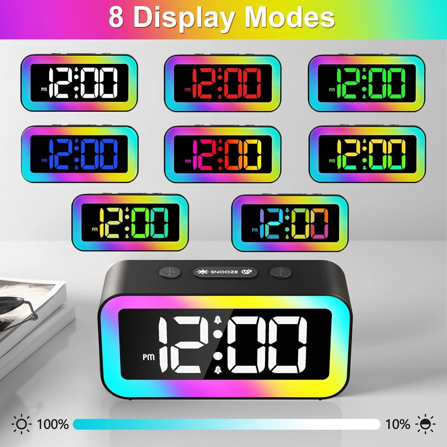 Reloj Despertador Digital JALL GA-2 LED con Alarma Dual y Carga USB