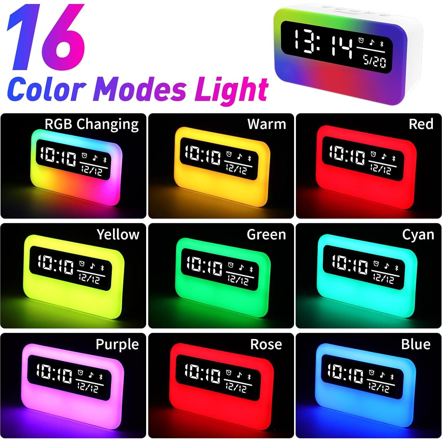 Reloj Despertador Digital Phylosal con Altavoz Bluetooth 4000mAh