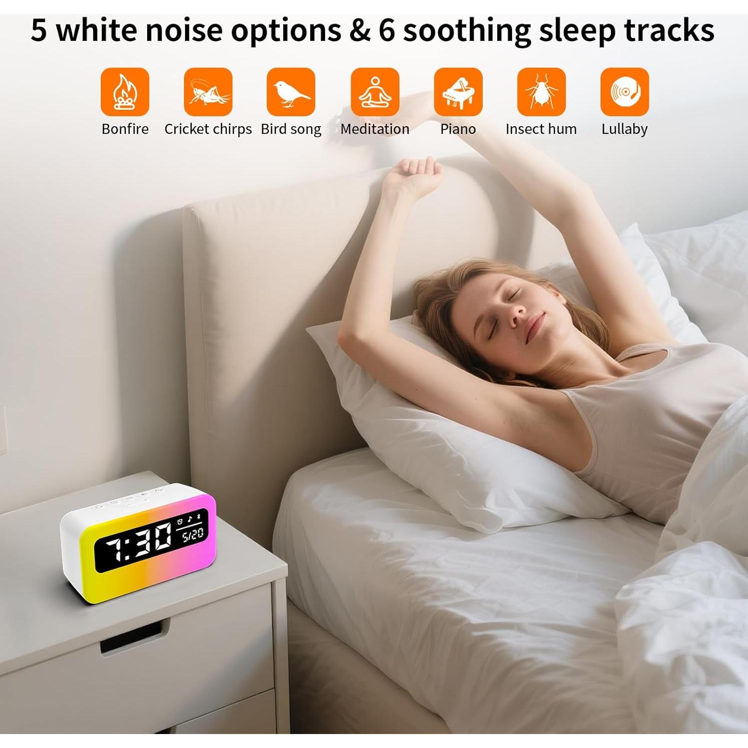 Reloj Despertador Digital Phylosal con Altavoz Bluetooth 4000mAh