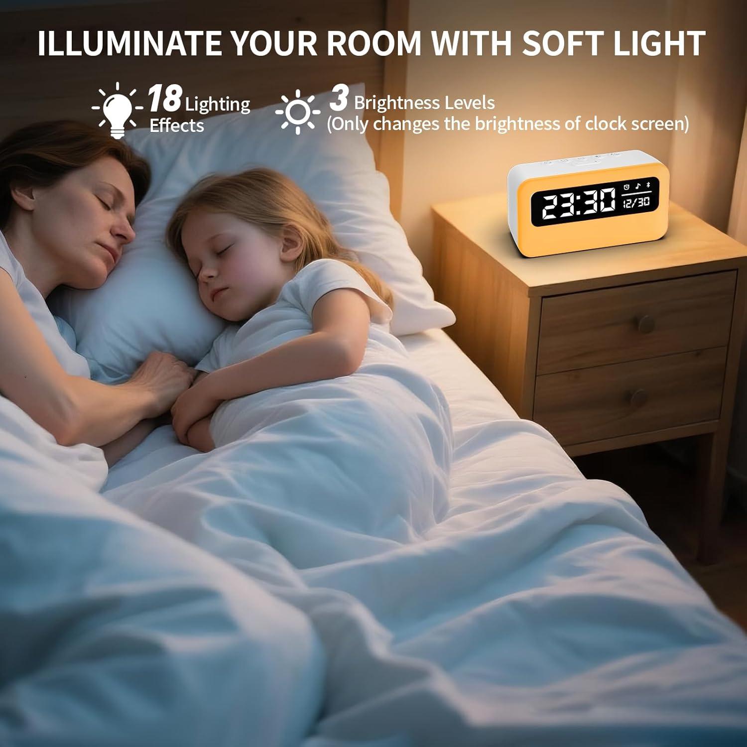 Reloj Despertador Digital Phylosal con Altavoz Bluetooth 4000mAh