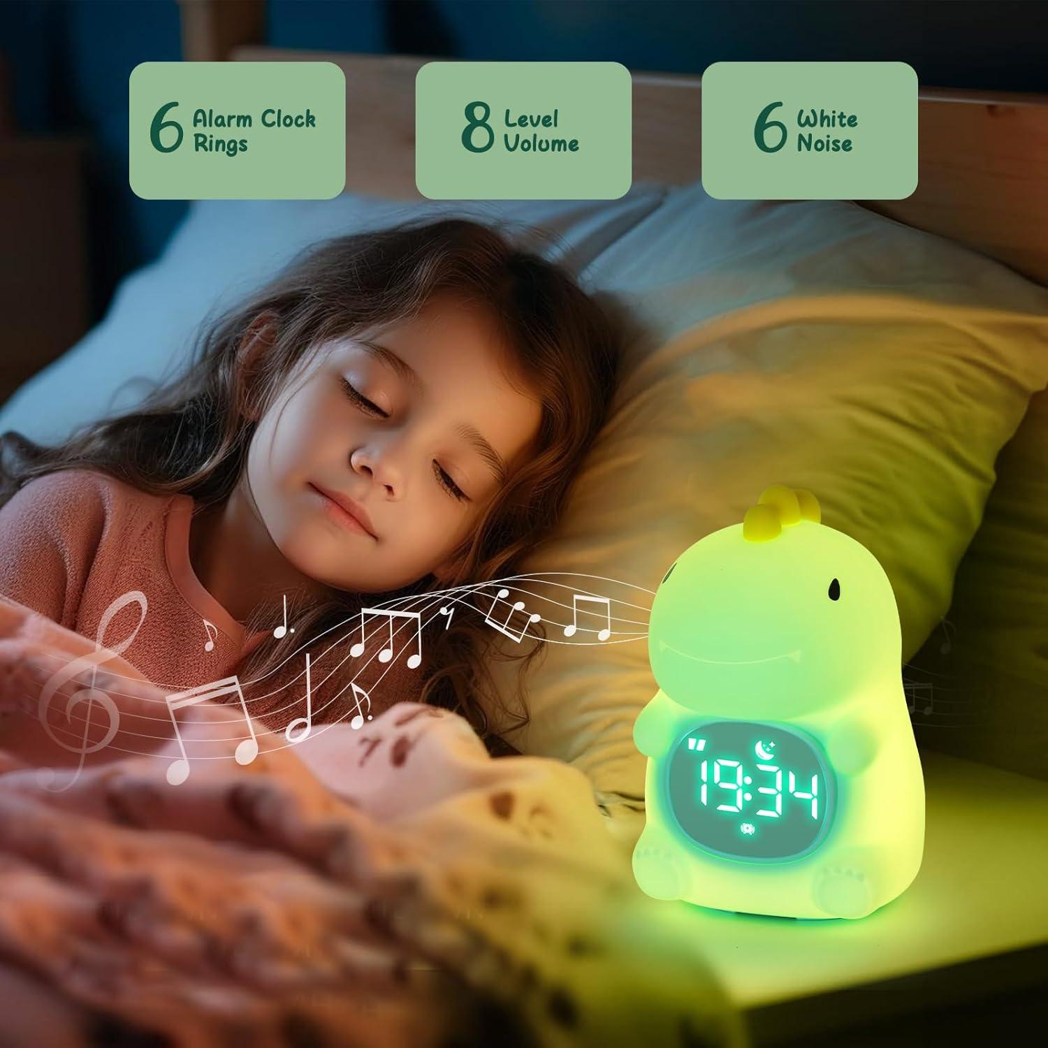 Reloj Despertador Dinosaurio Ollycasa con Luz Nocturna