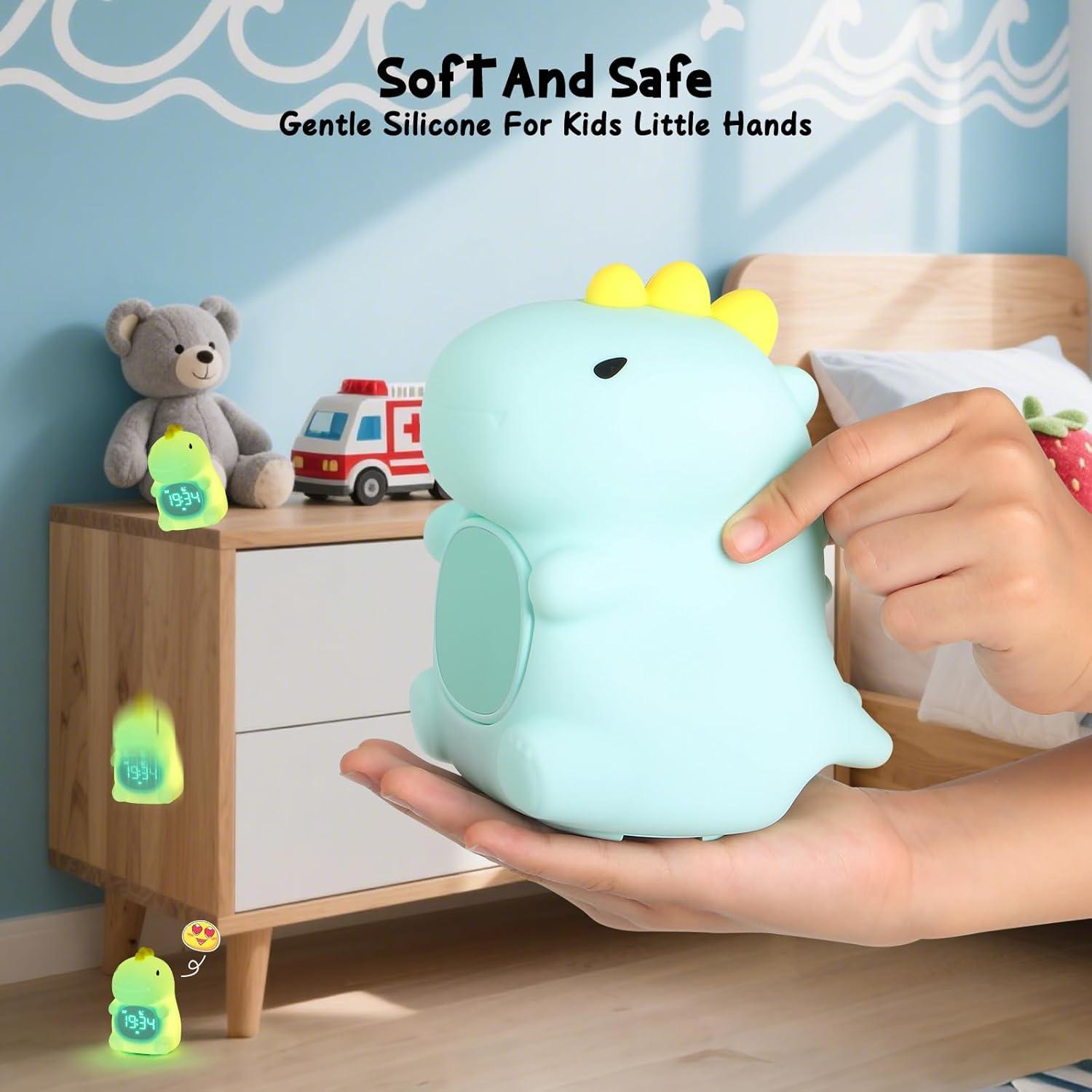 Reloj Despertador Dinosaurio Ollycasa con Luz Nocturna