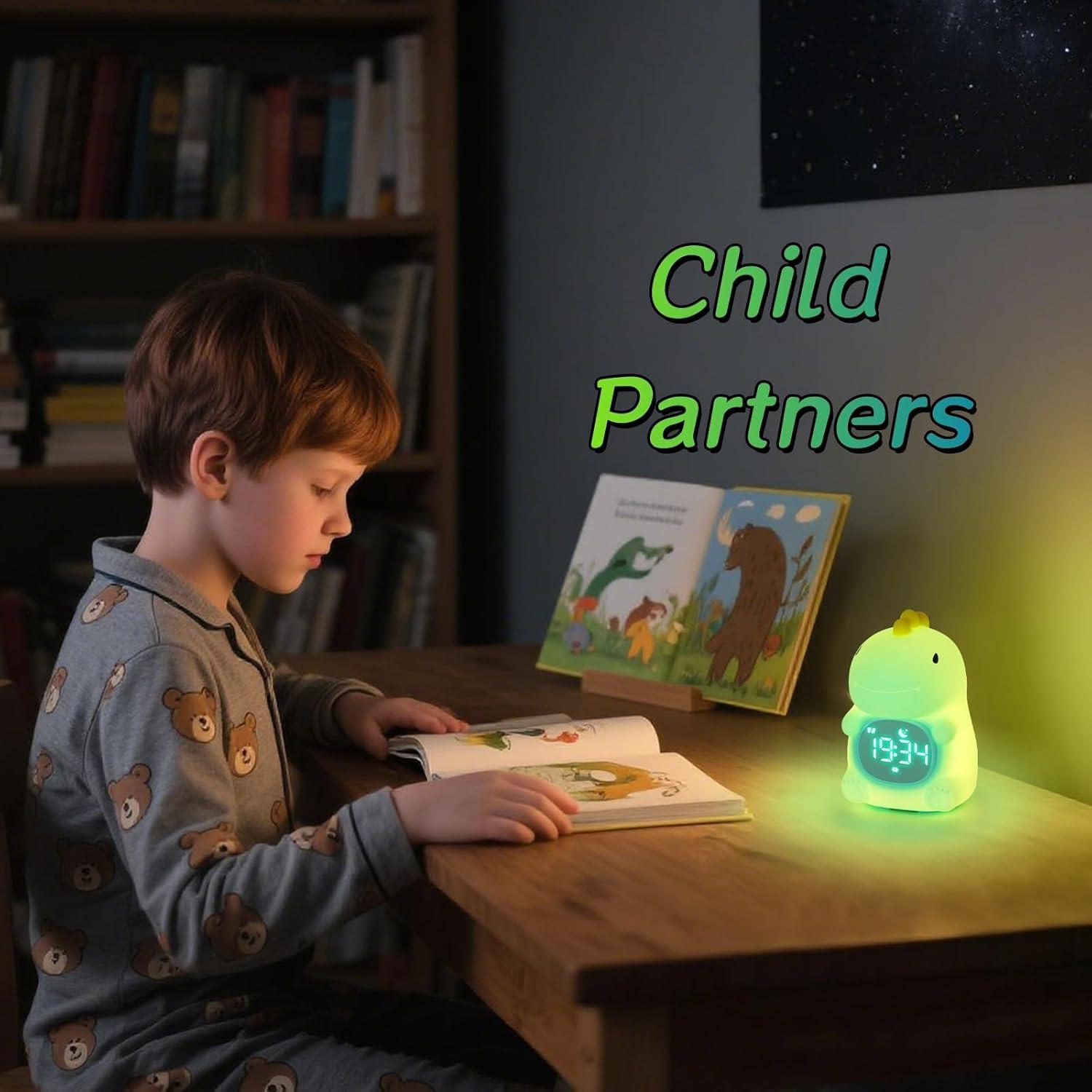 Reloj Despertador Dinosaurio Ollycasa con Luz Nocturna