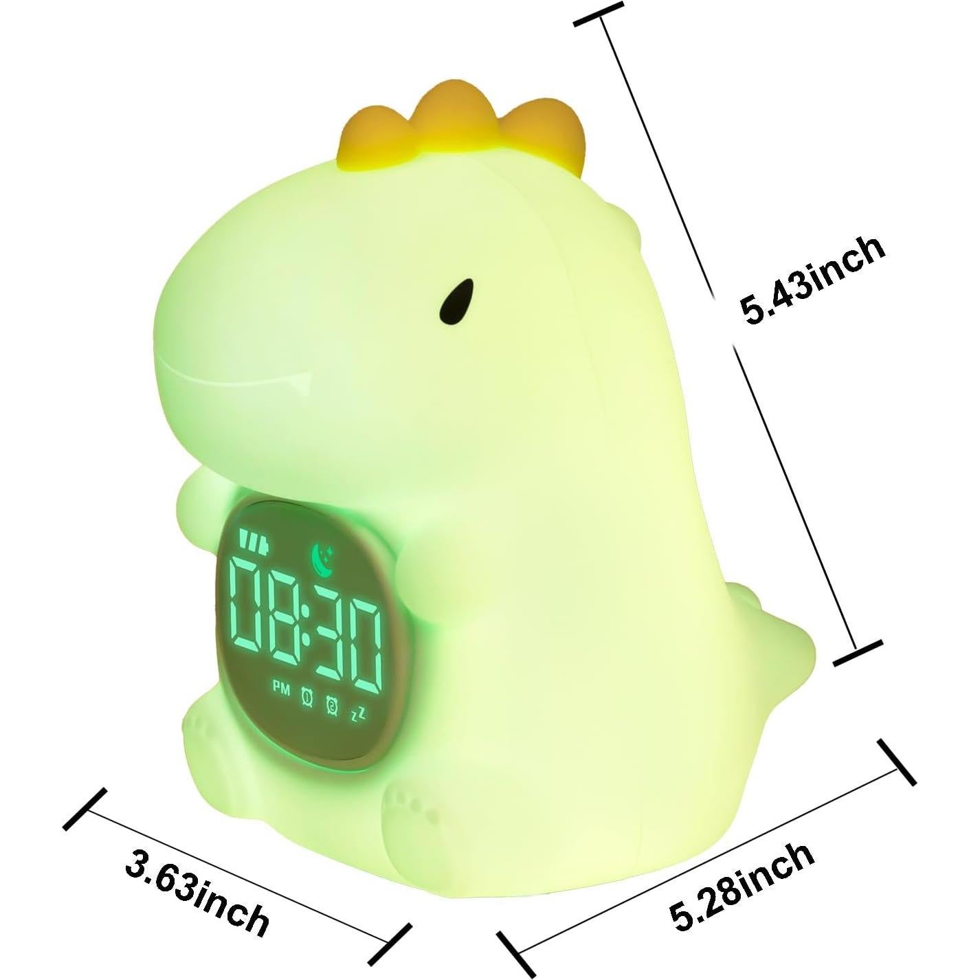 Reloj Despertador Dinosaurio Ollycasa con Luz Nocturna