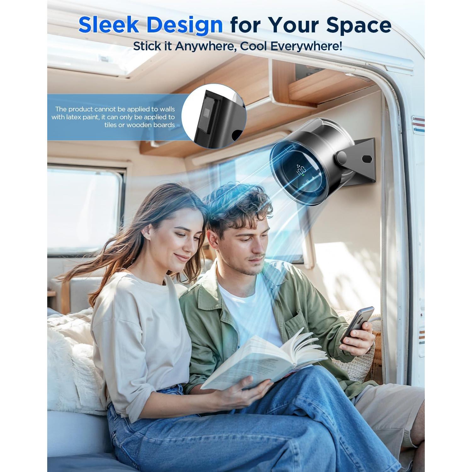 Ventilador de Escritorio EasyAcc F31, Batería 6000mAh, Silencioso