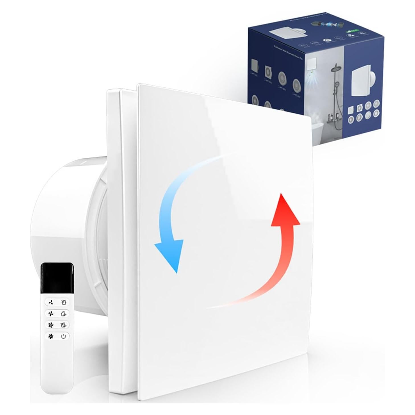 Ventilador de Baño KCVENTSAIR 10W Reversible Control Remoto