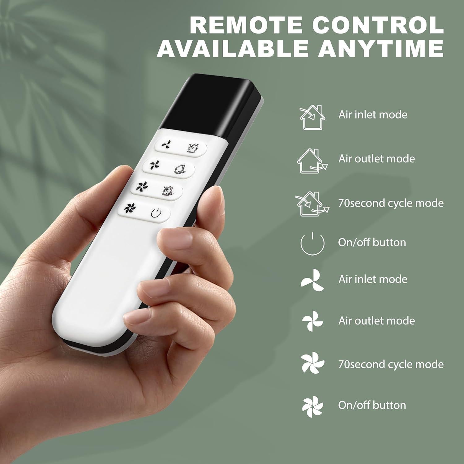 Ventilador de Baño KCVENTSAIR 10W Reversible Control Remoto