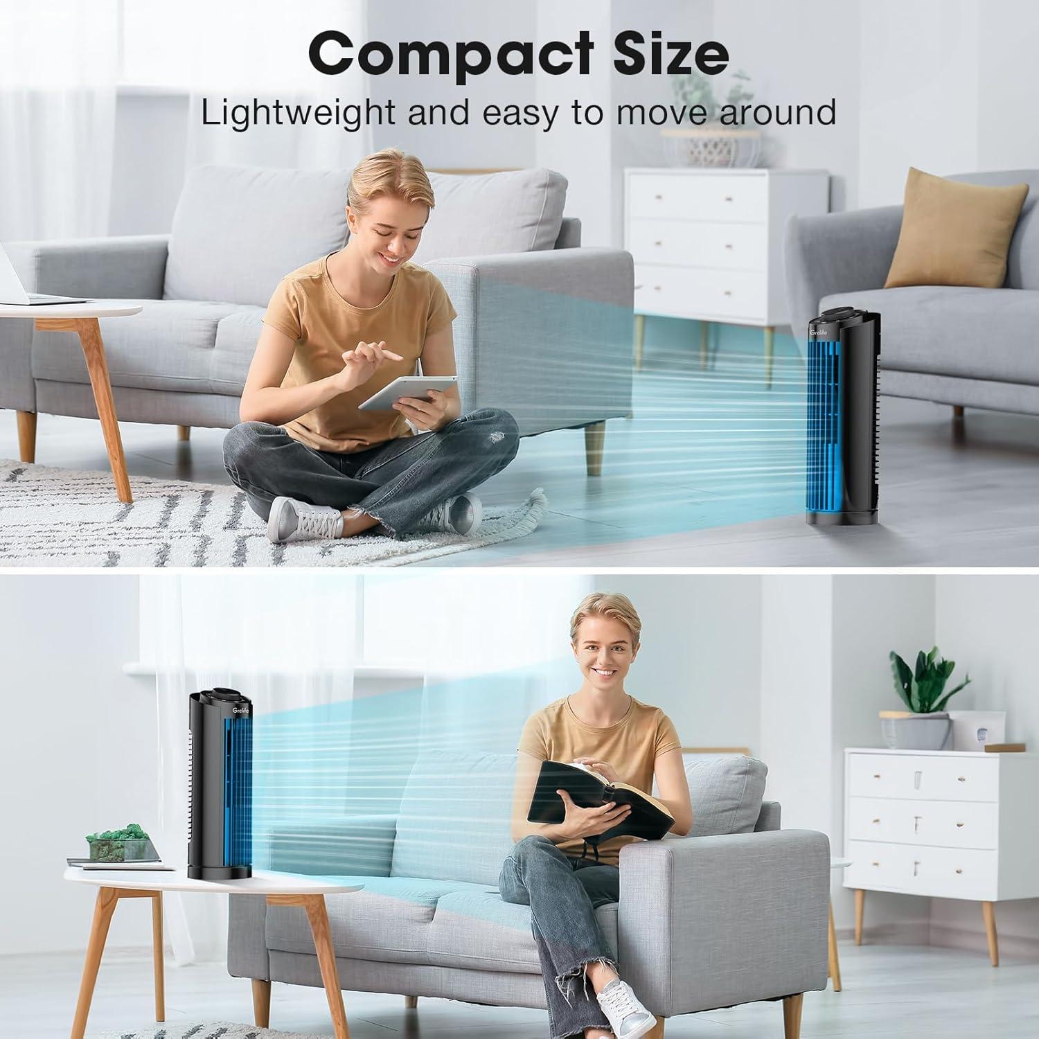 Ventilador Torre Grelife TF2007E1 35.56 cm Control Remoto