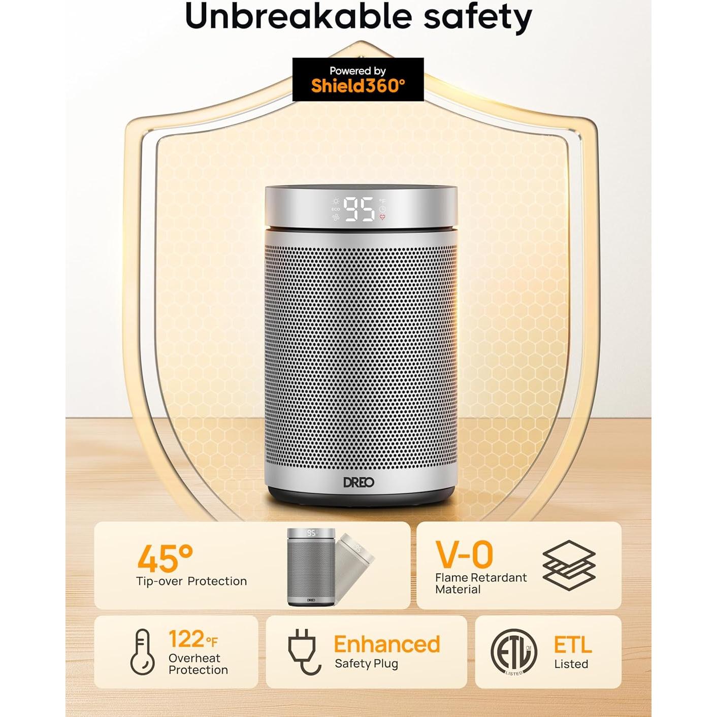 Calefactor Eléctrico Dreo DR-HSH006 1500W PTC Plata