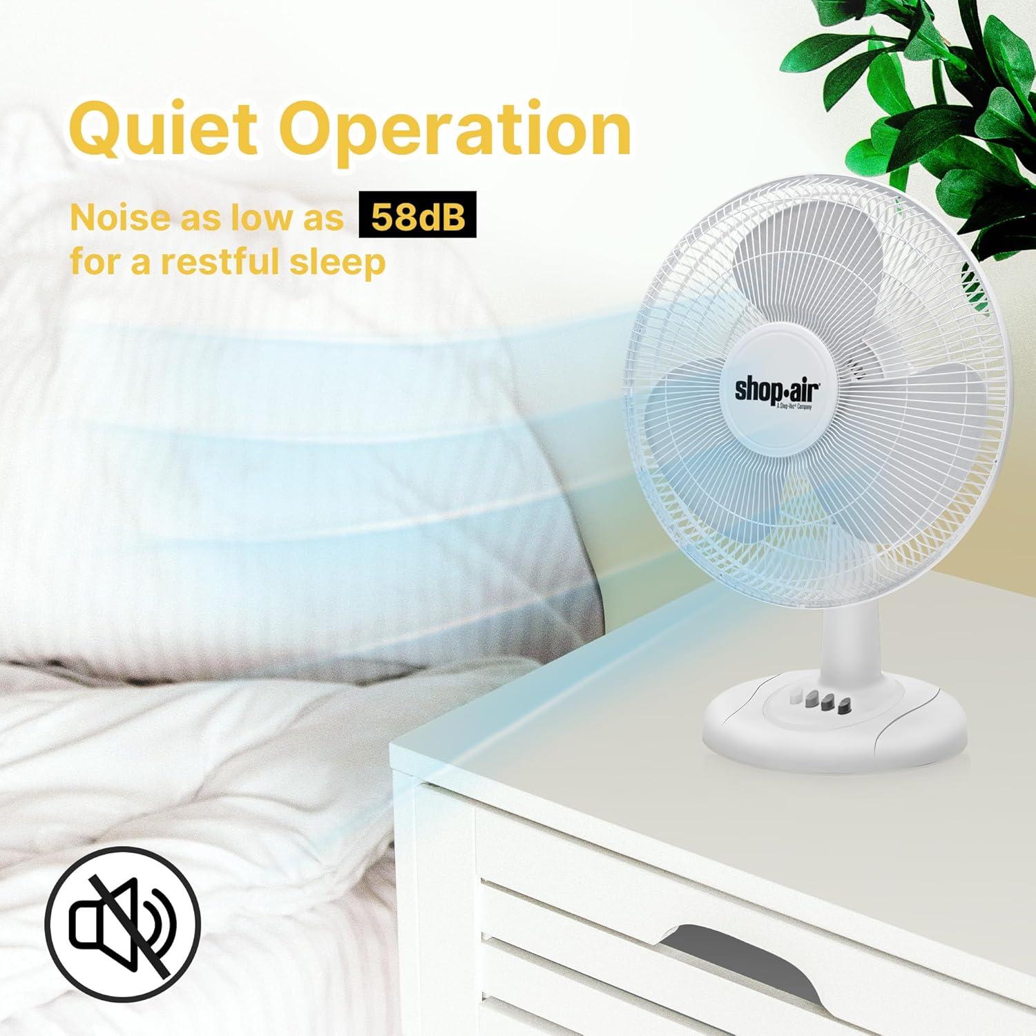 Ventilador de Mesa Oscilante Shop-Air 30.48 cm 3 Velocidades