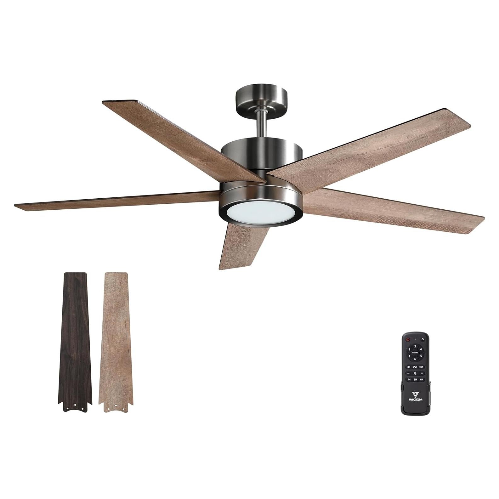 Ventilador de Techo Vagizm 132 cm con Luz y Control Remoto