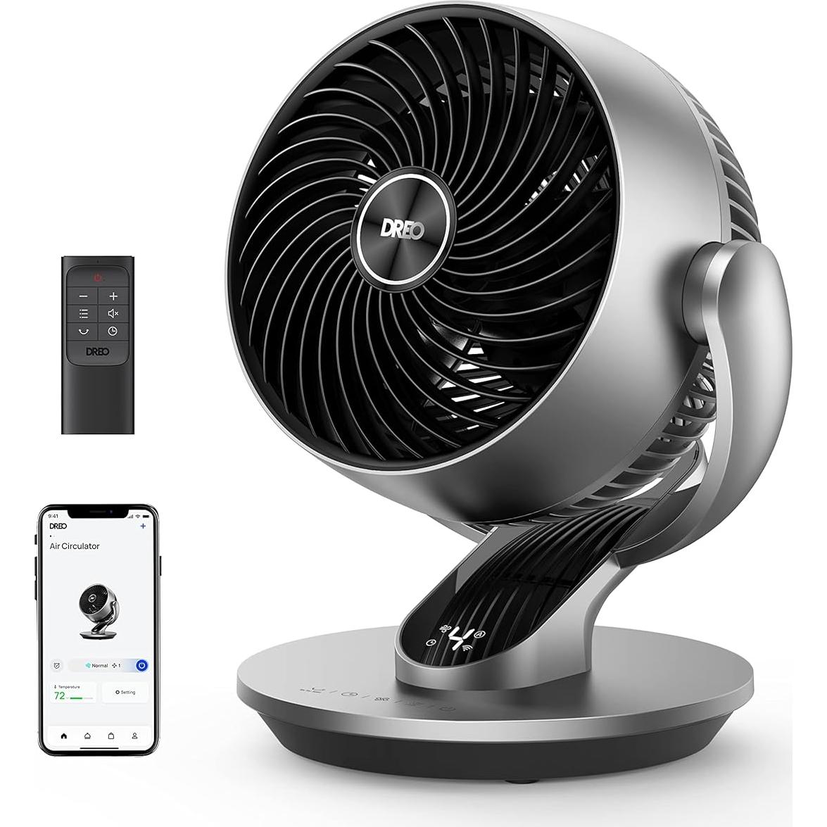 Ventilador de Mesa Dreo + Humidificador 4L Inteligente Plata