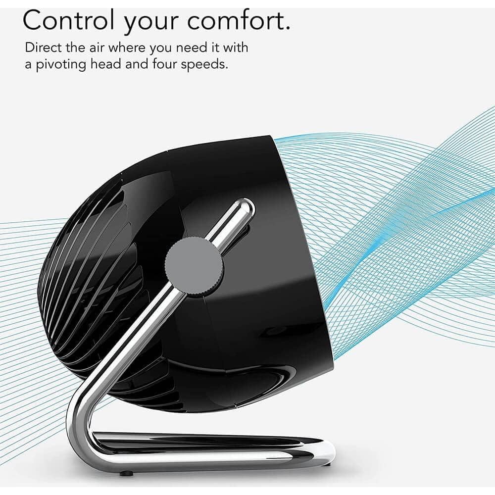 Ventilador Circulador de Aire Vornado Pivot6 Negro 4 Velocidades