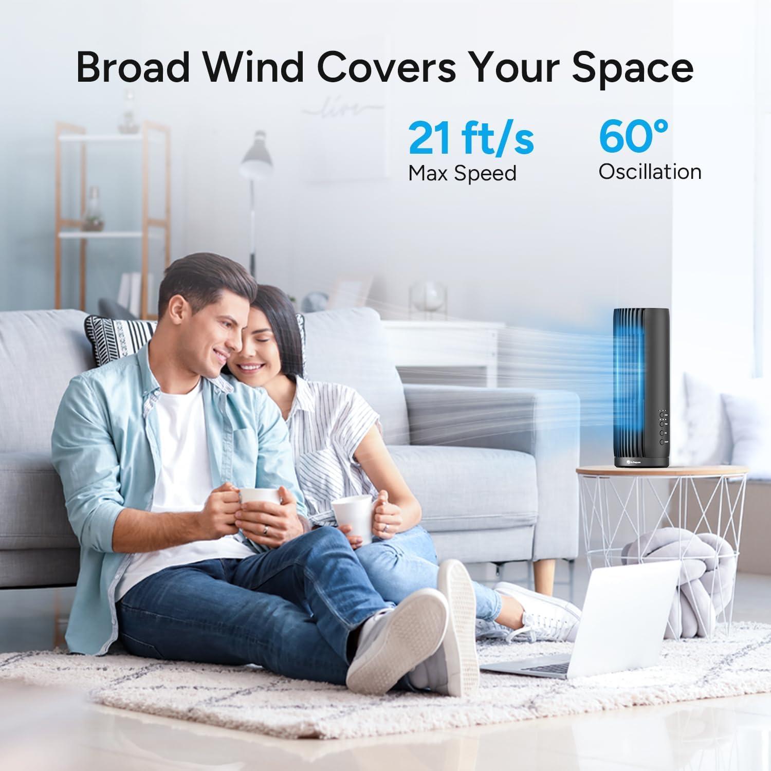 Ventilador de Mesa DR.PREPARE 25W 12.7" Silencioso con Control Remoto