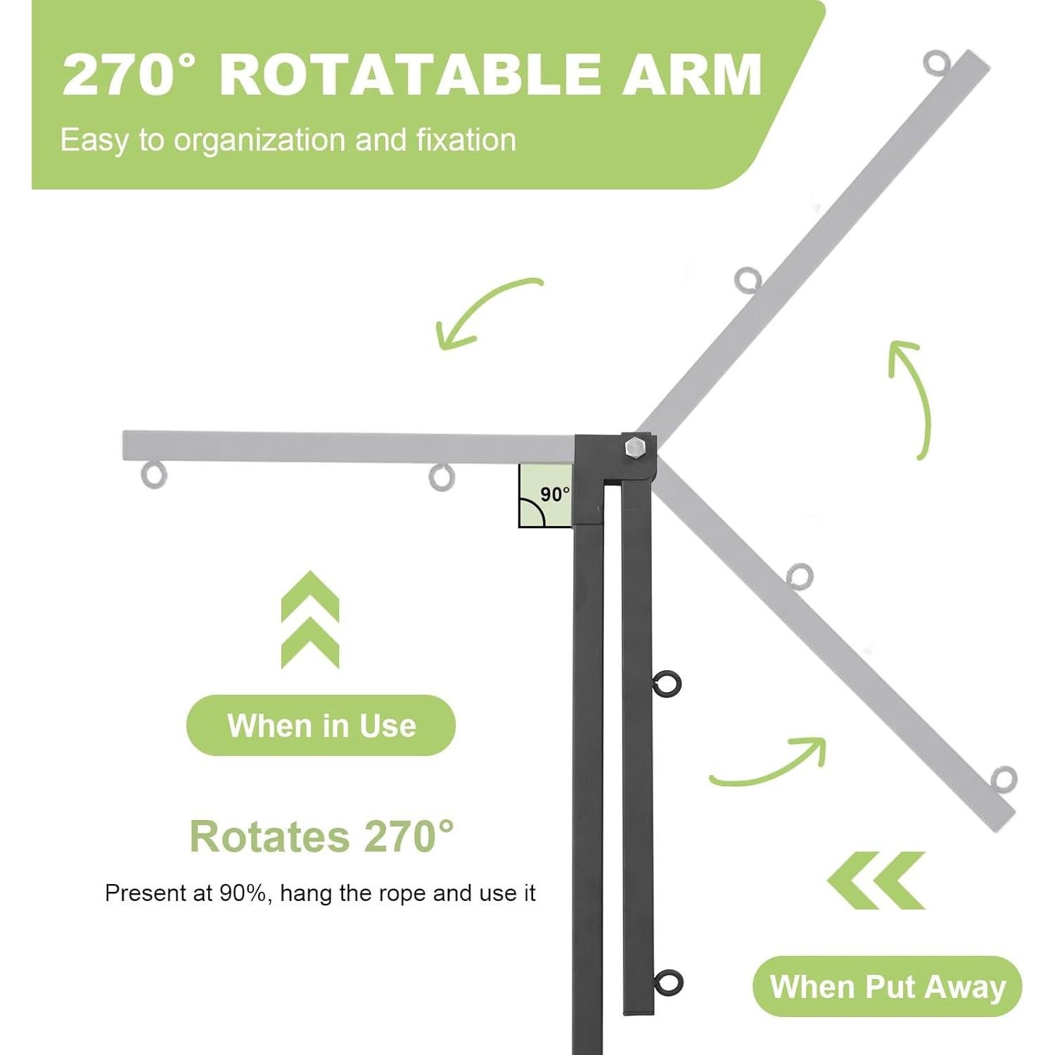 Brazo de Aseo para Perros ZPVP Ajustable 45.72-88.9 cm