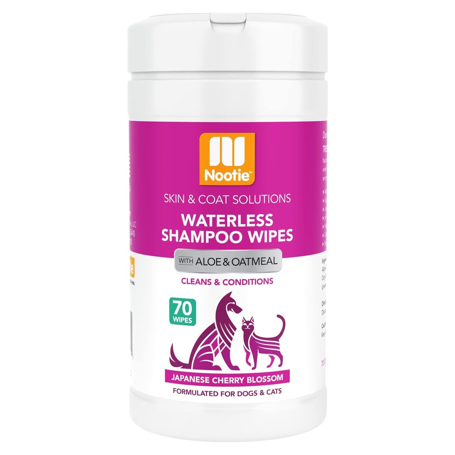 Toallitas de Champú Sin Agua Nootie 70 Unidades - Flor de Cerezo