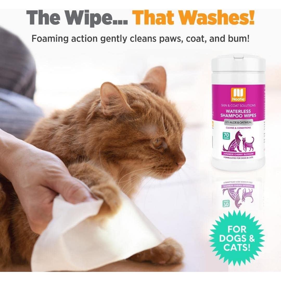 Toallitas de Champú Sin Agua Nootie 70 Unidades - Flor de Cerezo