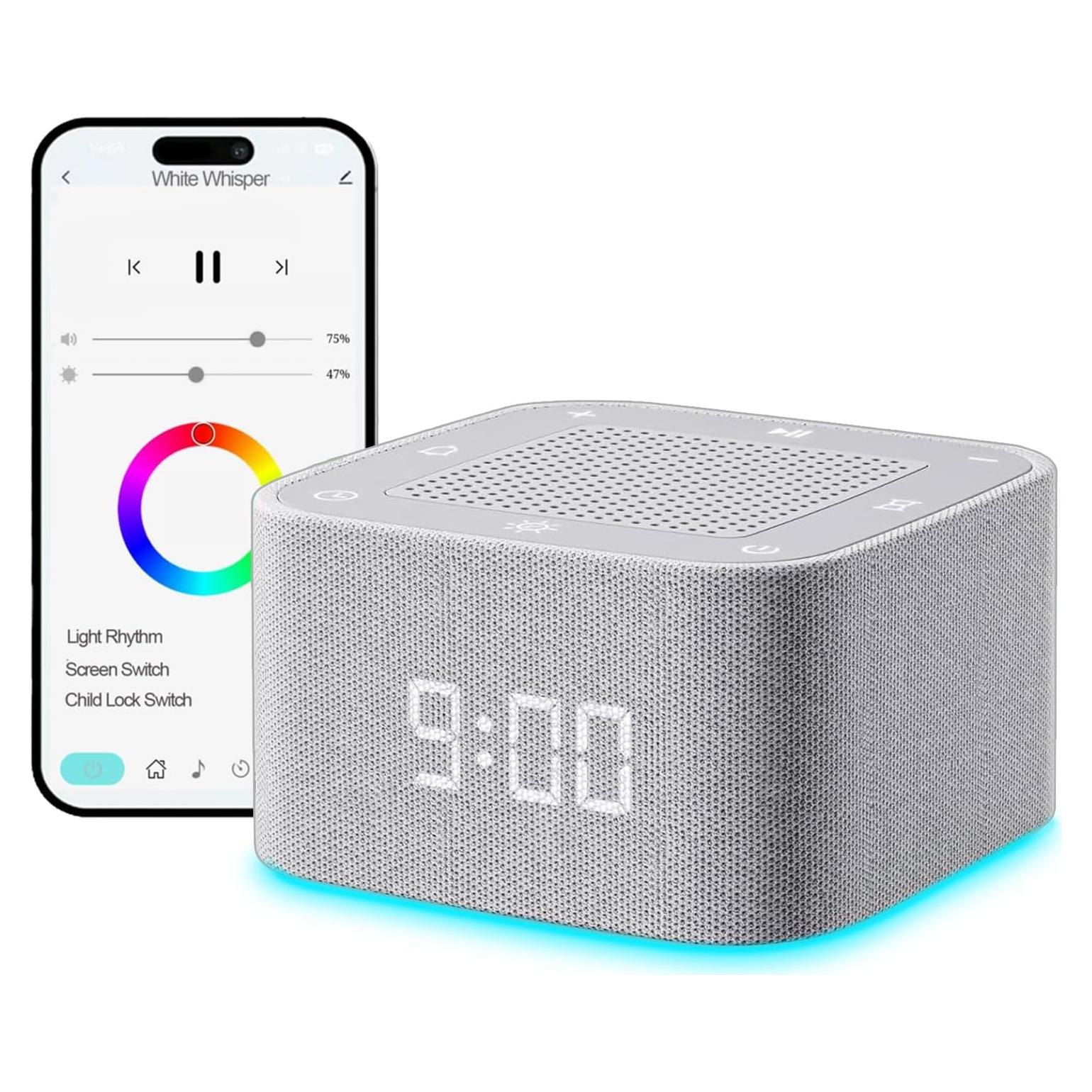 Reloj Despertador LeCoirrax con Sonidos Relajantes y Bluetooth