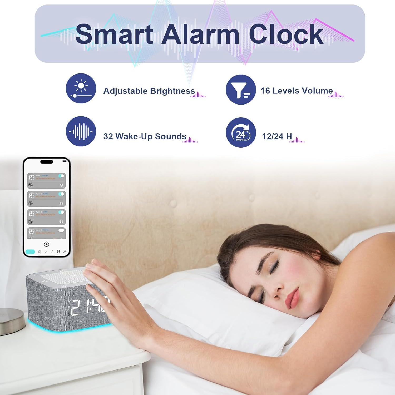 Reloj Despertador LeCoirrax con Sonidos Relajantes y Bluetooth