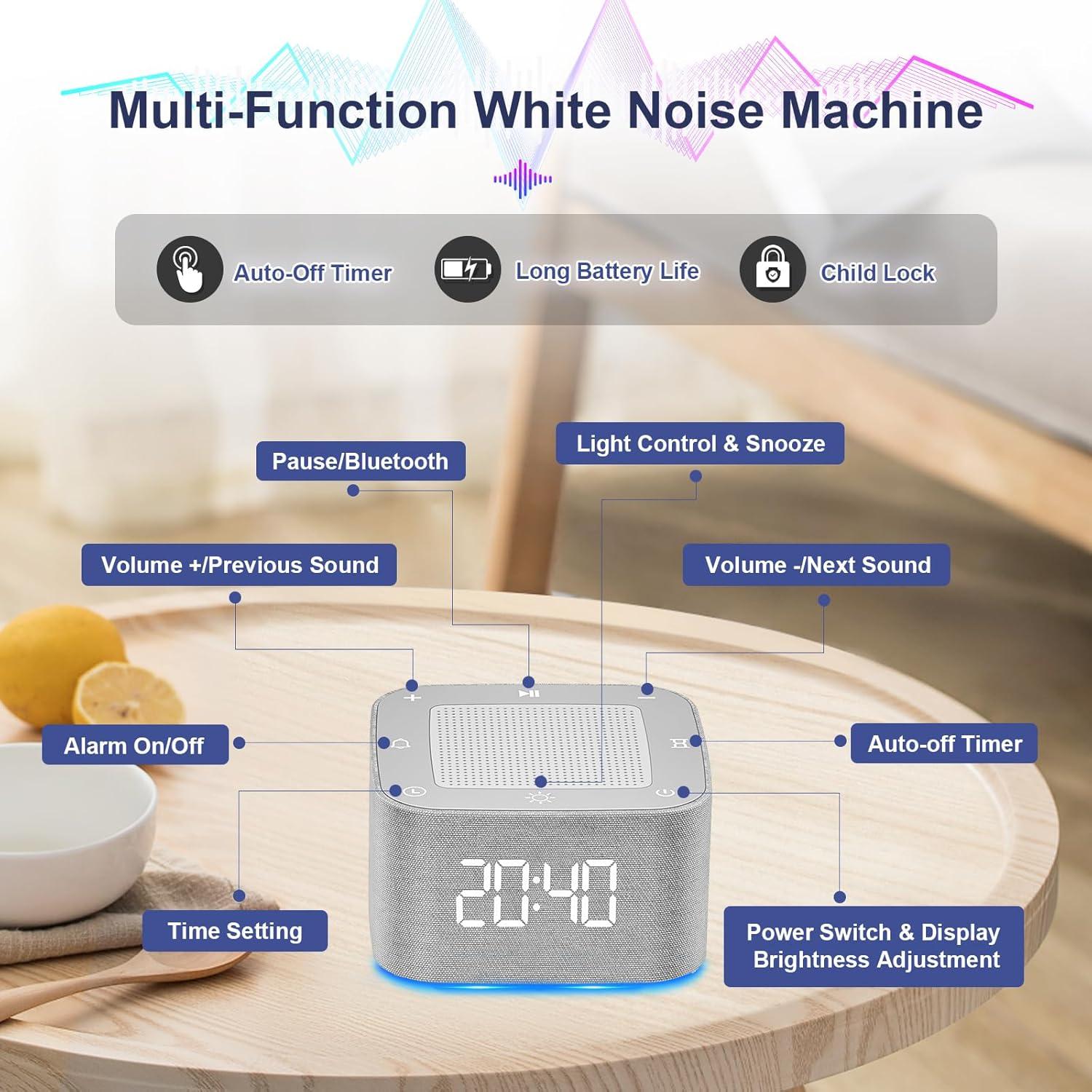 Reloj Despertador LeCoirrax con Sonidos Relajantes y Bluetooth