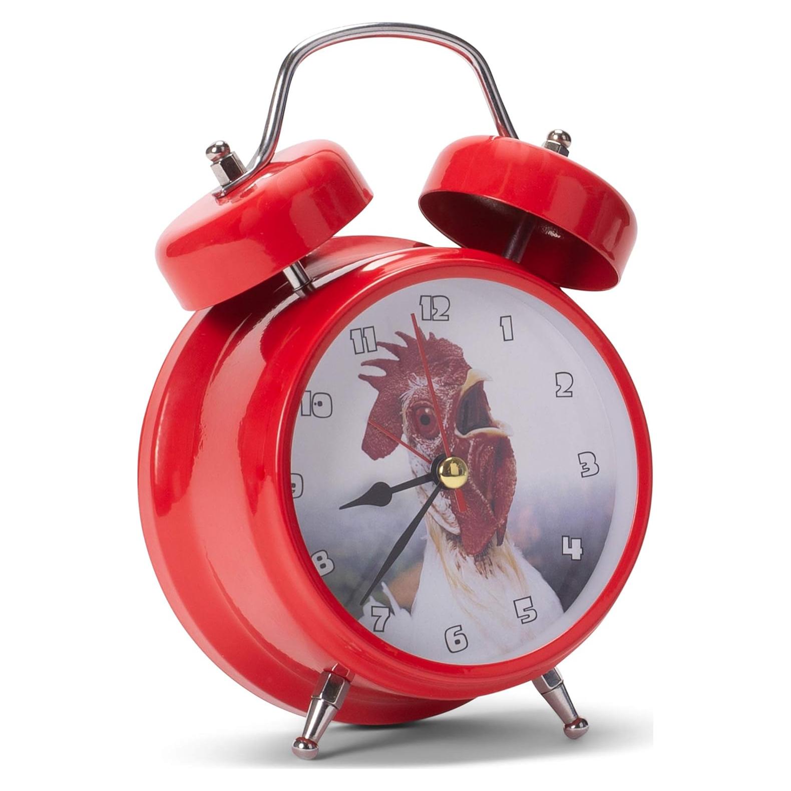 Reloj Despertador Divertido Gallo Mark Feldstein Rojo 15.5cm
