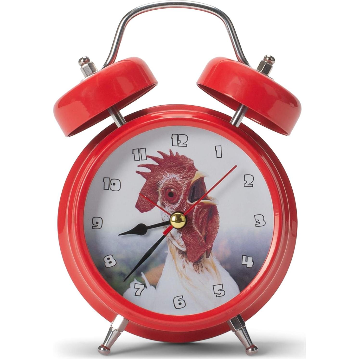 Reloj Despertador Divertido Gallo Mark Feldstein Rojo 15.5cm