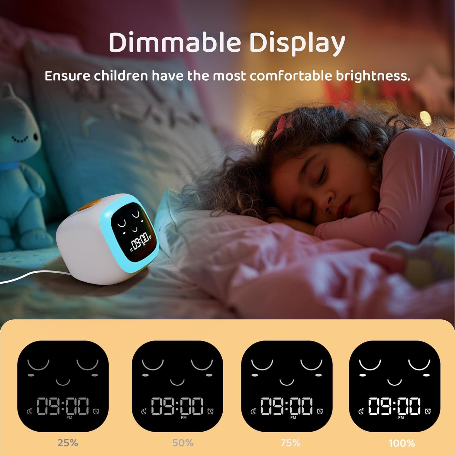 Reloj Despertador Infantil ANTOKING con Luz Nocturna y Sonido