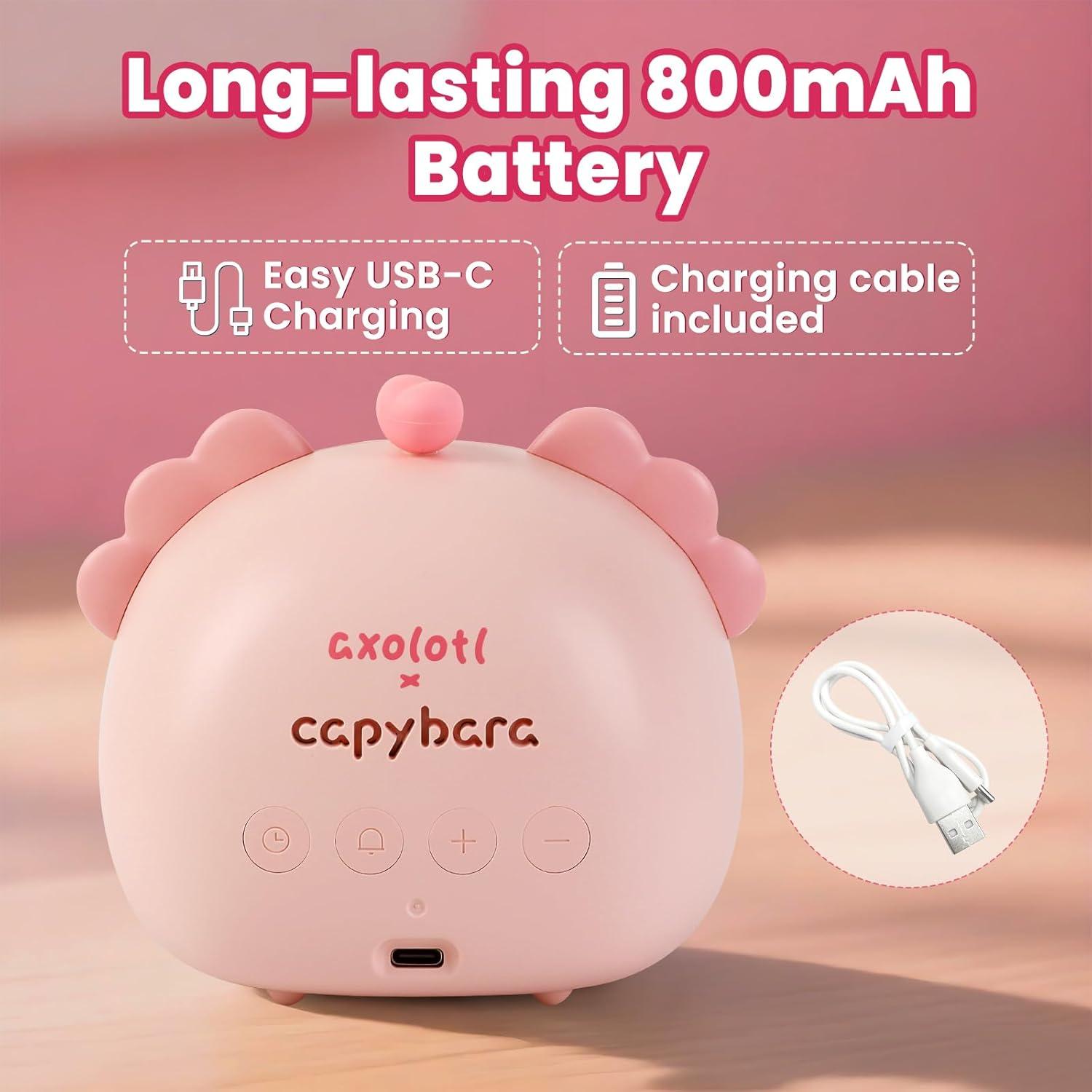 Reloj Despertador Digital Aokpsrt Axolote Rosa con Luz Nocturna