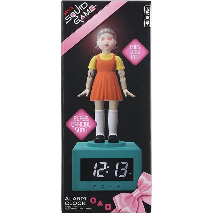 Reloj Despertador Digital Squid Game Paladone - Luz Nocturna