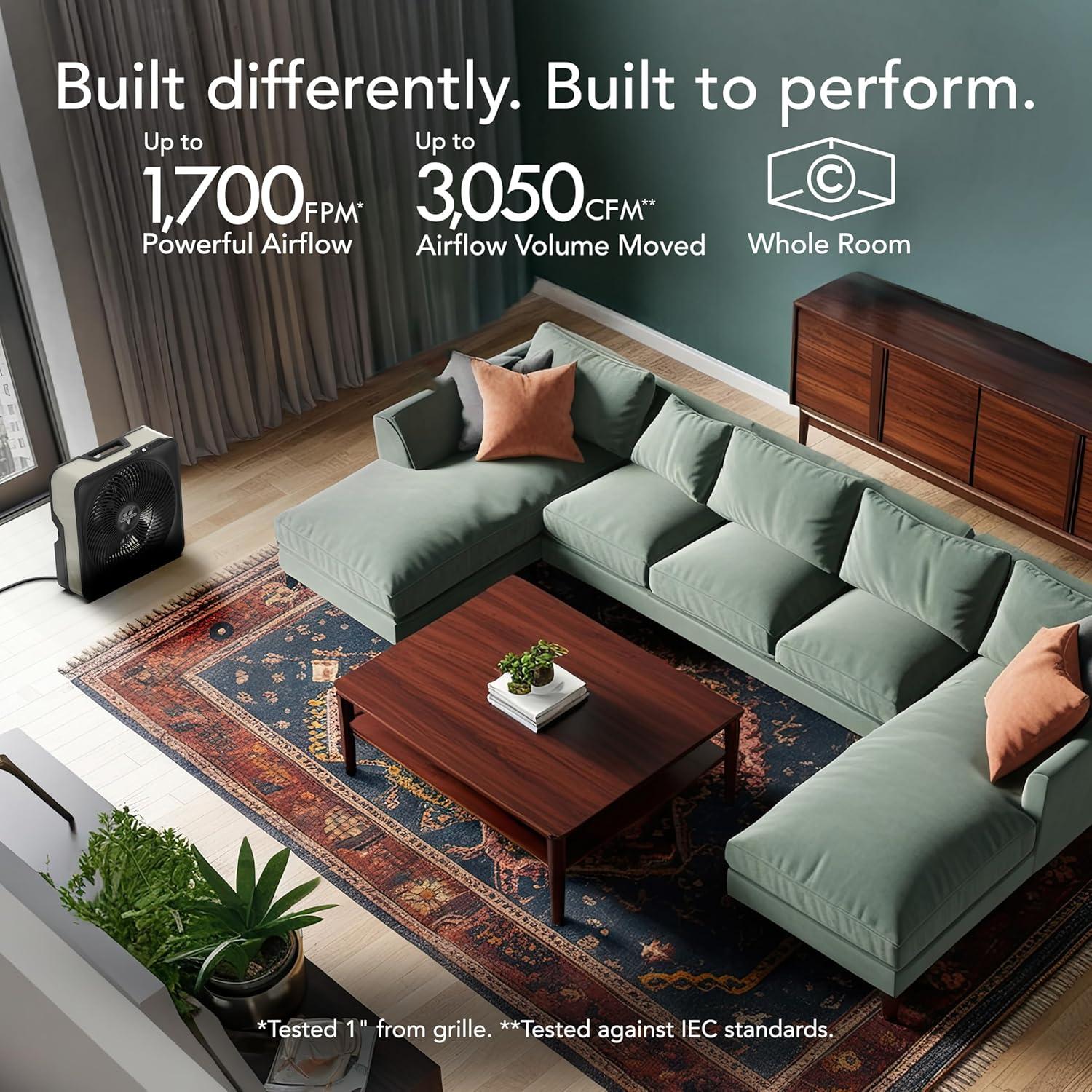 Ventilador de Piso Vornado Modelo 80X 1400 RPM Gris Frío