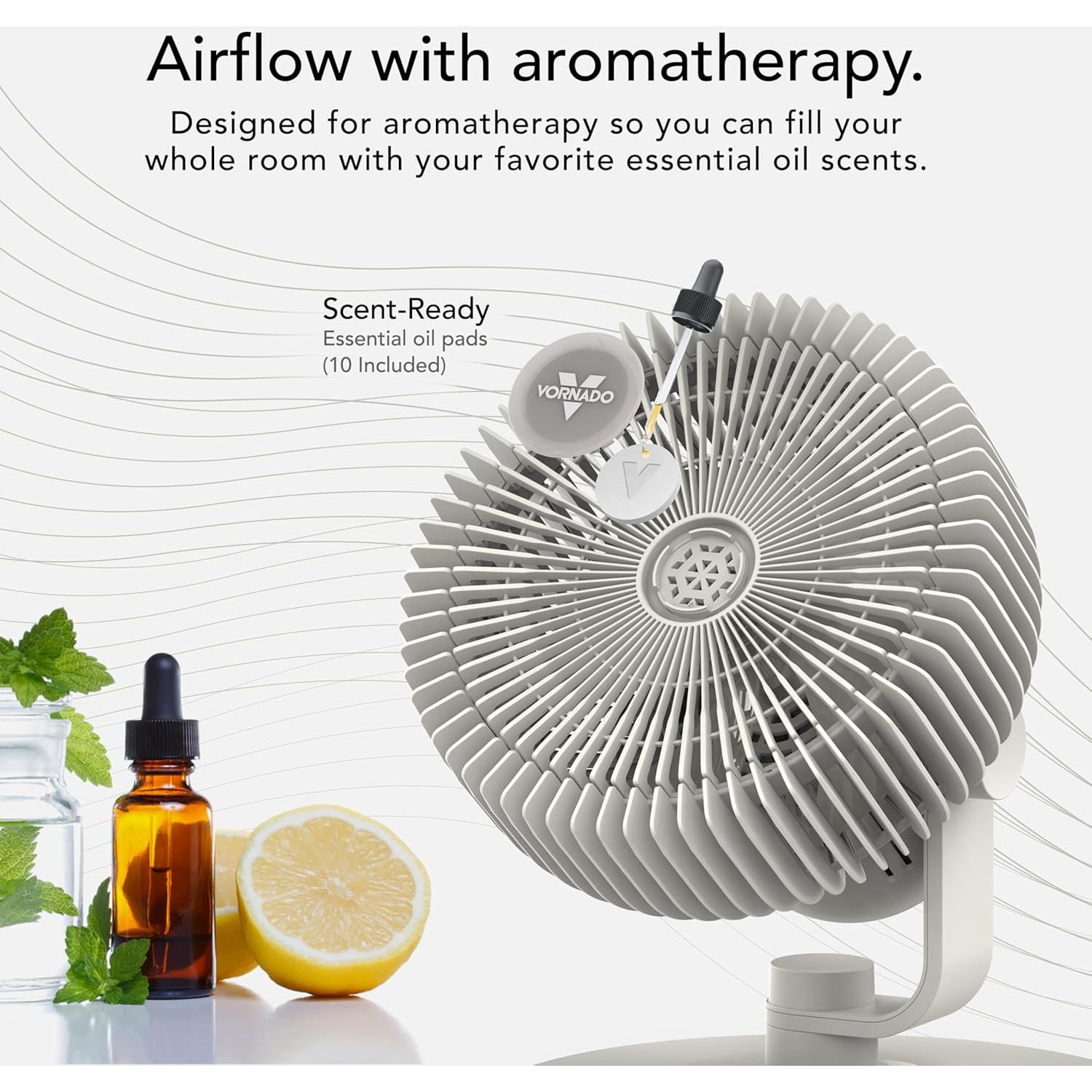 Ventilador de Mesa Vornado REFRESH 8 con Aromaterapia y Base Giratoria