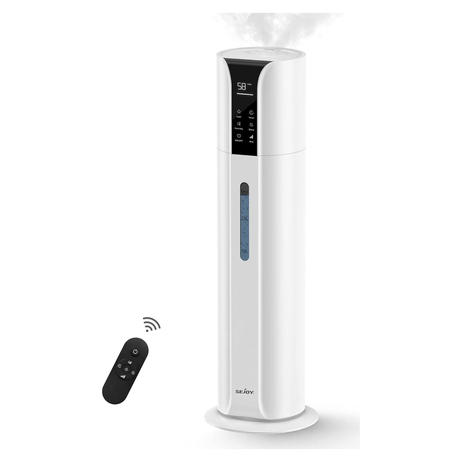 Humidificador Sejoy 9L Ultrasonido Blanco con Control Remoto