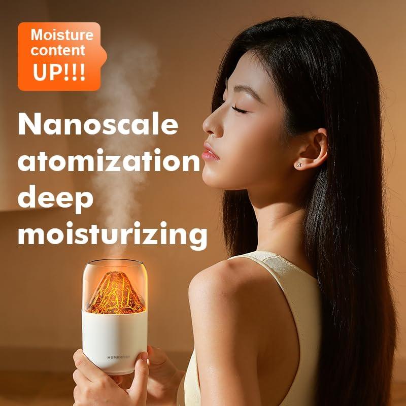 Humidificador Mini Volcán DIKTOYOU 300ml USB Portátil Rosa