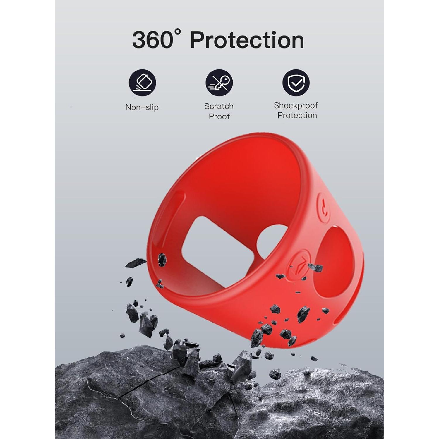 Funda de Silicona Suave YANMONGI para Nintendo Sound Clock Alarmo - Rojo