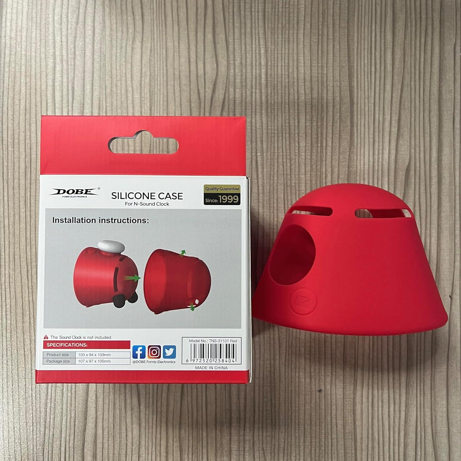 Funda de Silicona Suave YANMONGI para Nintendo Sound Clock Alarmo - Rojo