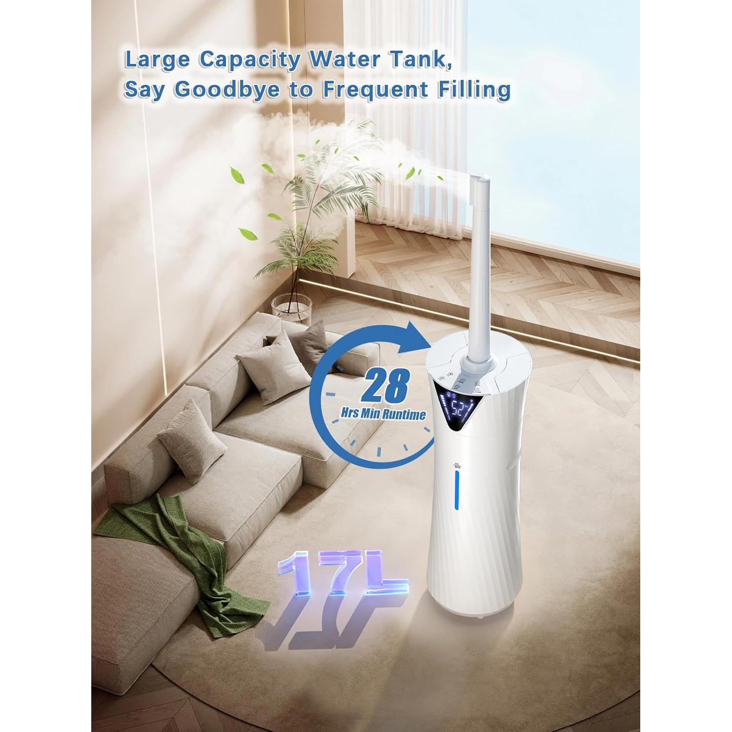 Humidificador MONISEN 17L para Habitaciones Grandes 185.8 m²