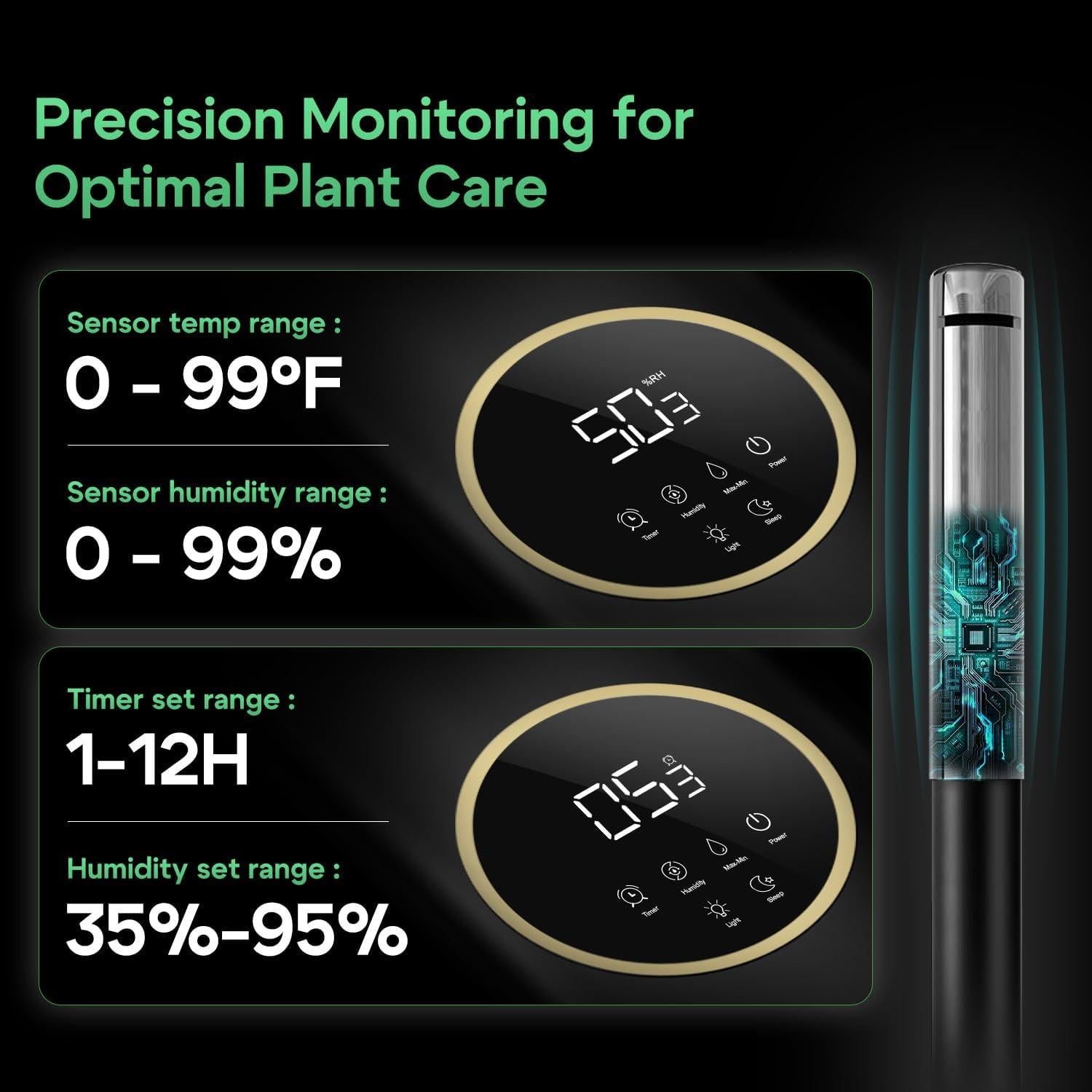 Humidificador de Plantas AILINKE 8L Ultrasonido Control Remoto