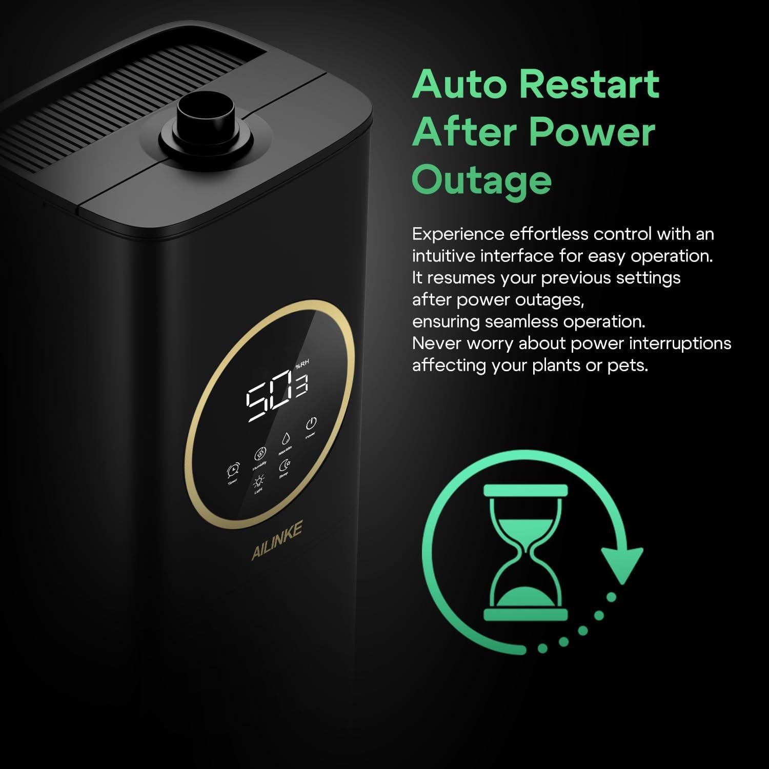 Humidificador de Plantas AILINKE 8L Ultrasonido Control Remoto