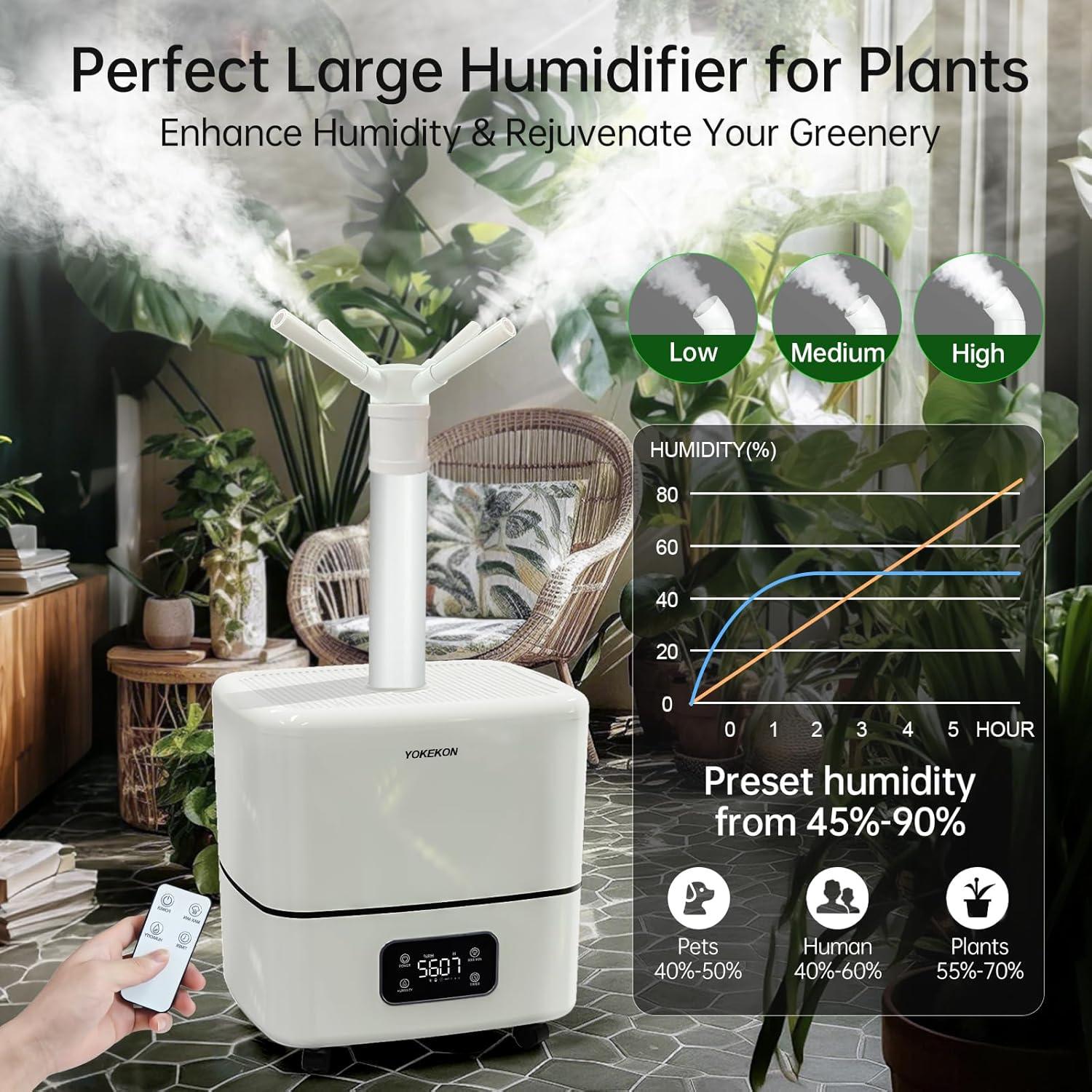Humidificador YOKEKON 30L para Habitaciones Grandes 5000m²
