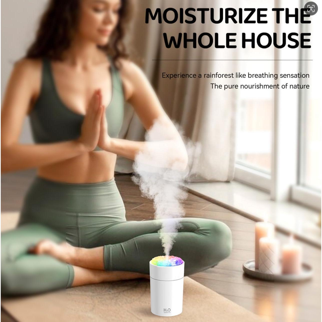 Humidificador Compacto BATULU 220ml con Luz LED 7 Colores