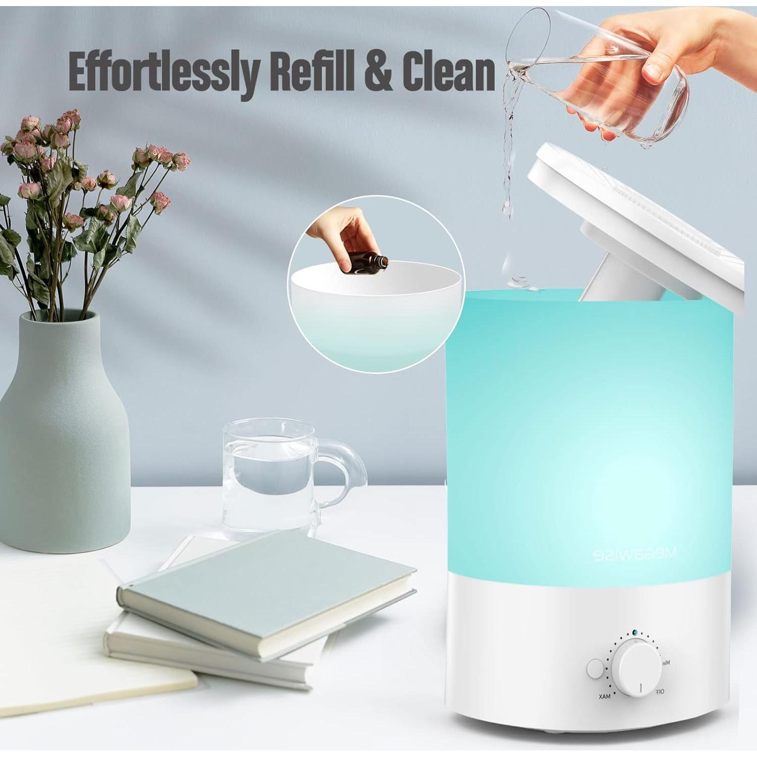 Humidificador ultrasónico MegaWise 3.5L con luz nocturna