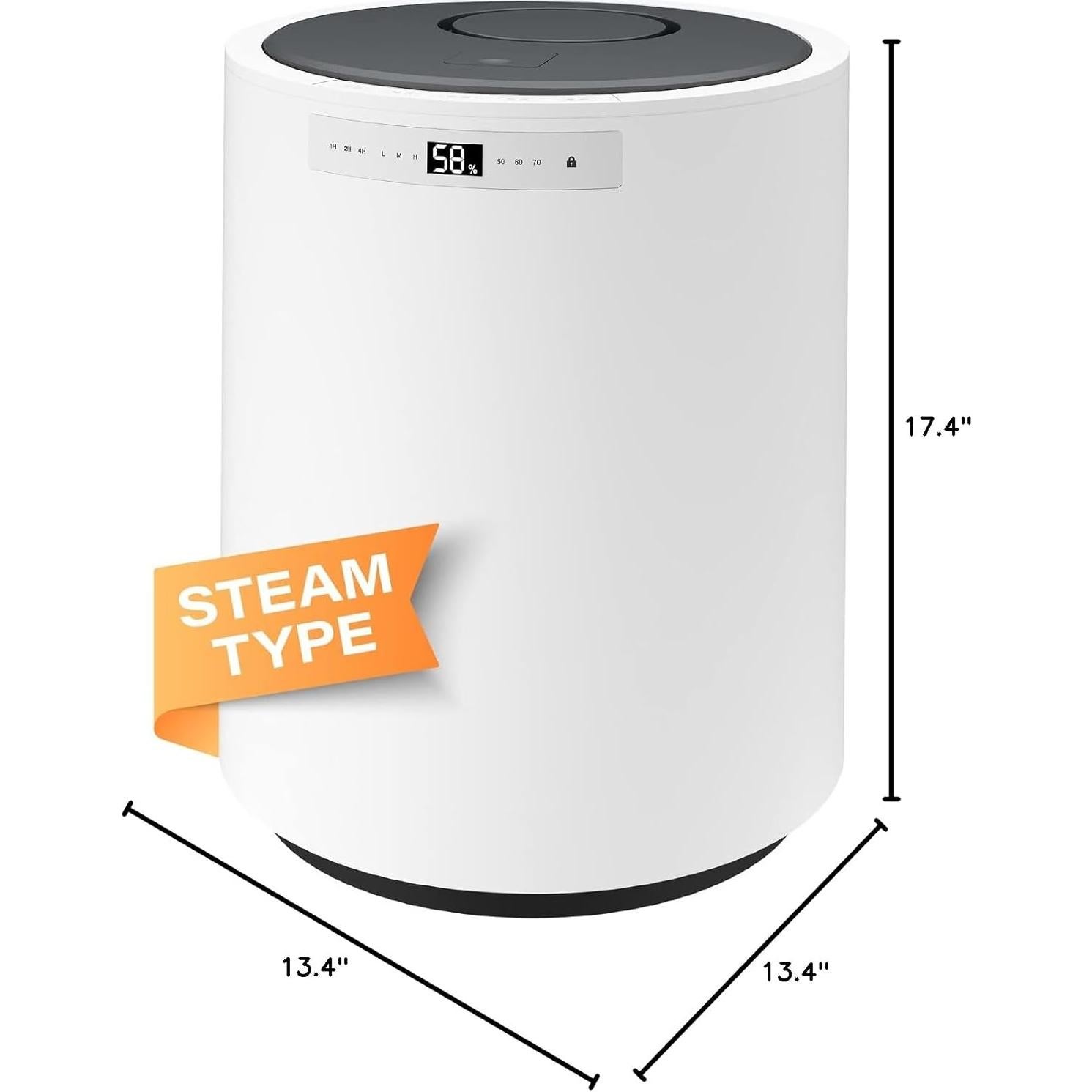 Humidificador de Vapor Y&O 10L Sin Filtro para Habitaciones Grandes