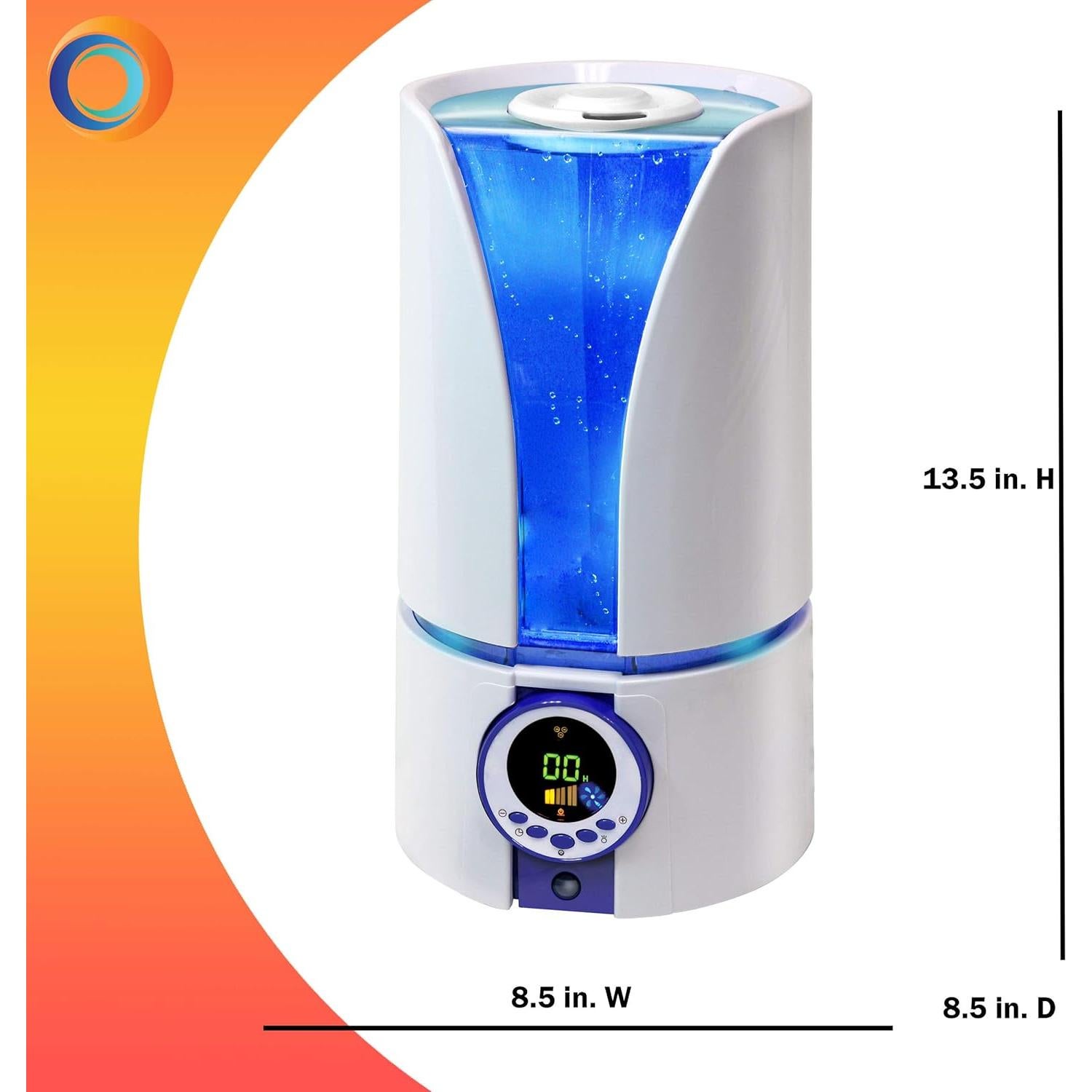 Humidificador Ultrasonico Comfort Zone CZHD81 Blanco 1.58kg