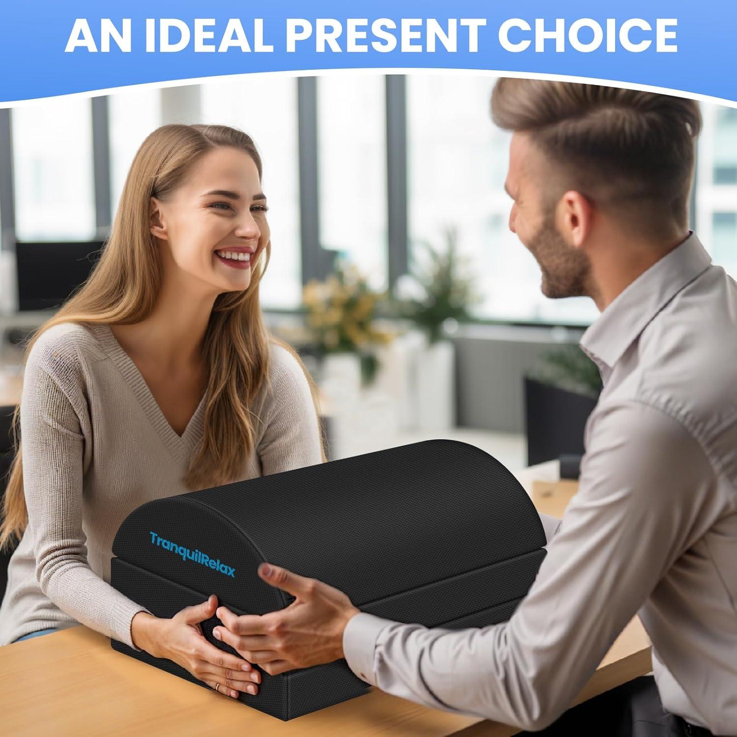 Reposapiés ajustable TranquilRelax negro 3 alturas ergonómico