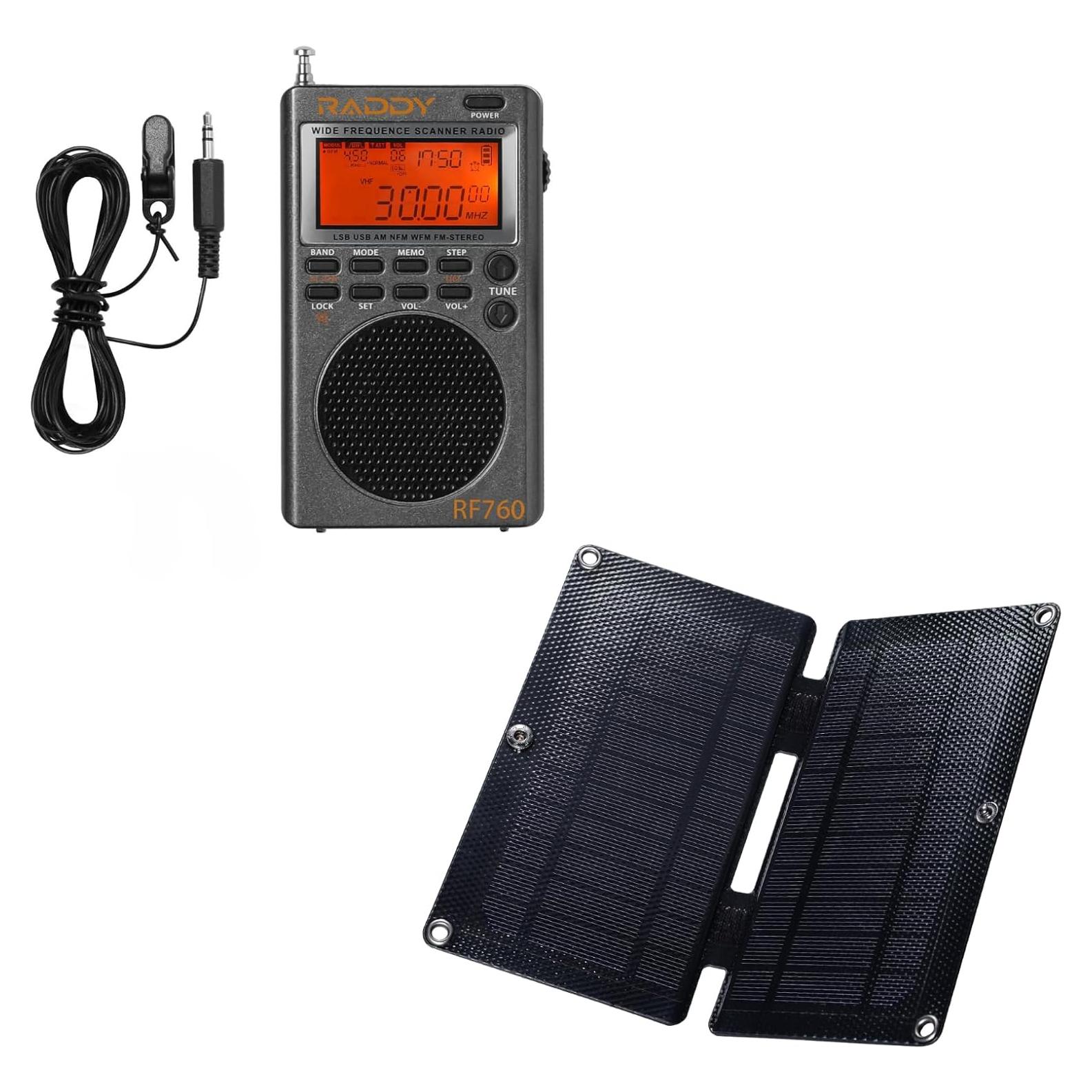 Receptor de Radio Raddy RF760 Portátil AM/FM/SW con Alerta NOAA